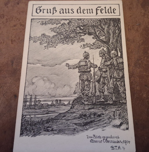 Gruß aus dem felde im - -,