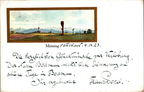 Litho gruss aus münsing - litho,