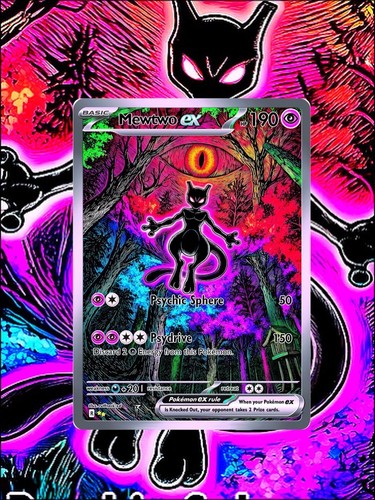 Mewtwo full art - mewtwo, ex